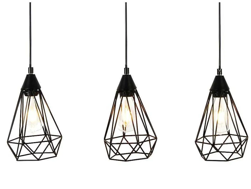 Hanglamp Met 3 Peertjes Scandinavische Stijl Euripide - Metaal - 68 X 16,5 X 132 Cm - Zwart-OZAIA Clearance