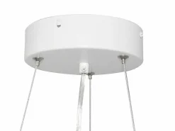 Hanglamp Met Ledverlichting Van Metaal En Aluminium - D45 Cm - Wit En Naturel - Derry-OZAIA Clearance