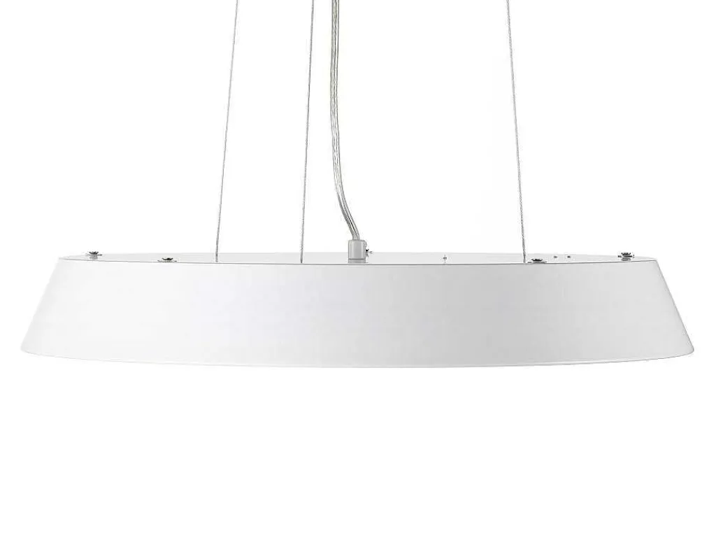 Hanglamp Met Ledverlichting Van Metaal En Aluminium - D45 Cm - Wit En Naturel - Derry-OZAIA Clearance