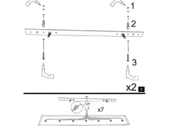 Hanglamp Met Verstelbare Hoogte Yildo - 3 Kappen - L67 X H25/111 Cm - Zwart En Koperkleurig-OZAIA New