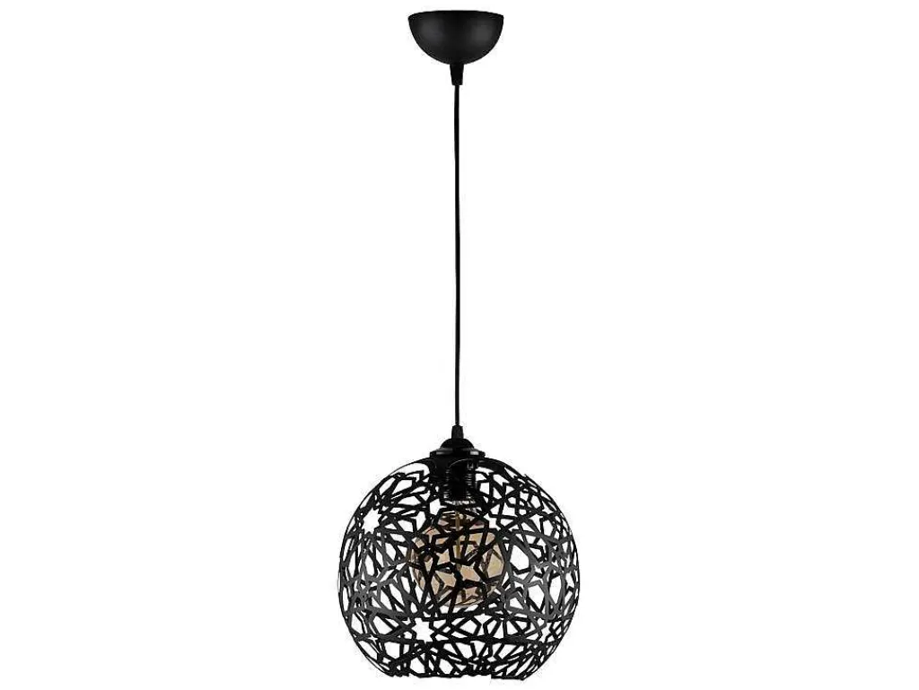 Hanglamp Met Verstelbare Hoogte Celindra - D. 25 X H. 39/119 Cm - Zwart-OZAIA Online