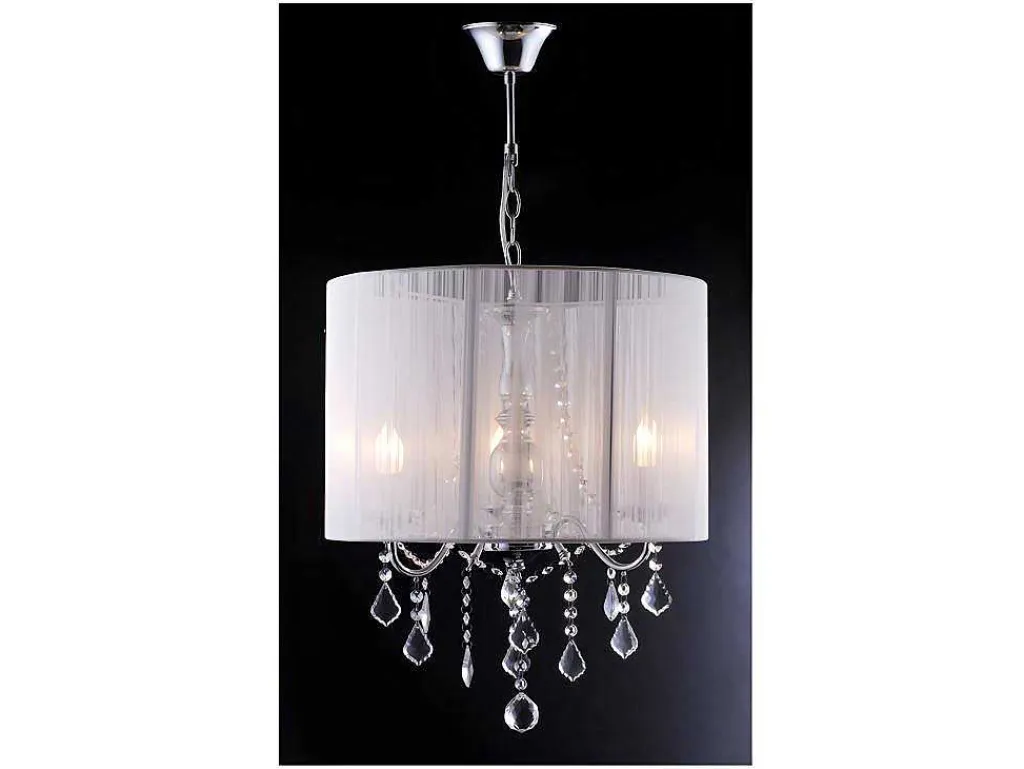 Hanglamp Toscani Van Witte Draden - H 100Cm - Passementstrookje Van Kristal-PASCAL MORABITO Sale