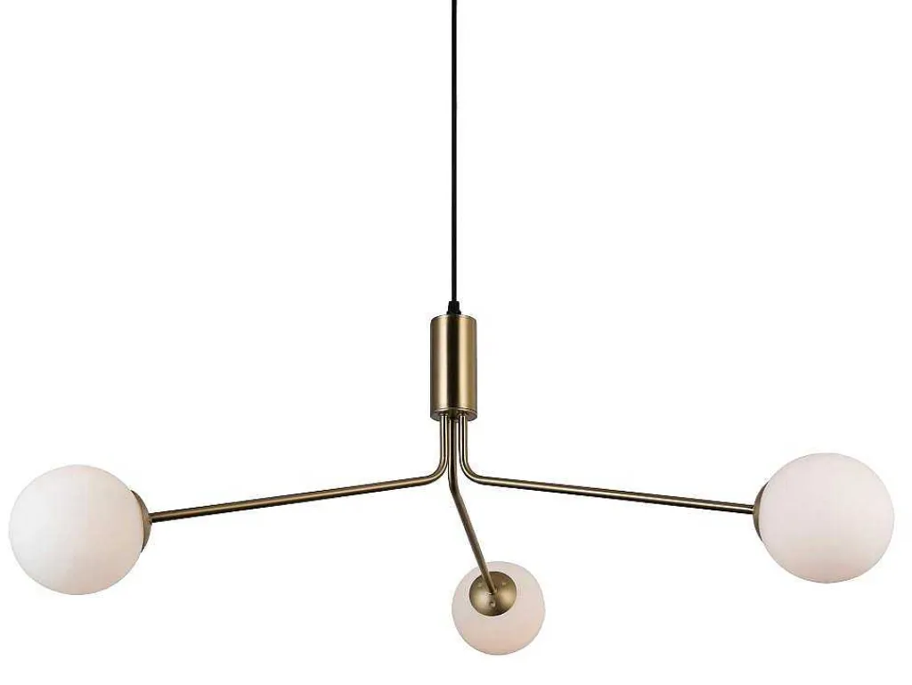 Hanglamp Van Glas En Metaal - D90 X H182 Cm - Goud - Kenora-OZAIA Discount