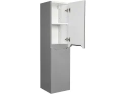 Hangmeubel Enkele Wastafel Met Kolom - Grijs - 80 Cm - Stefanie-Vente-unique New