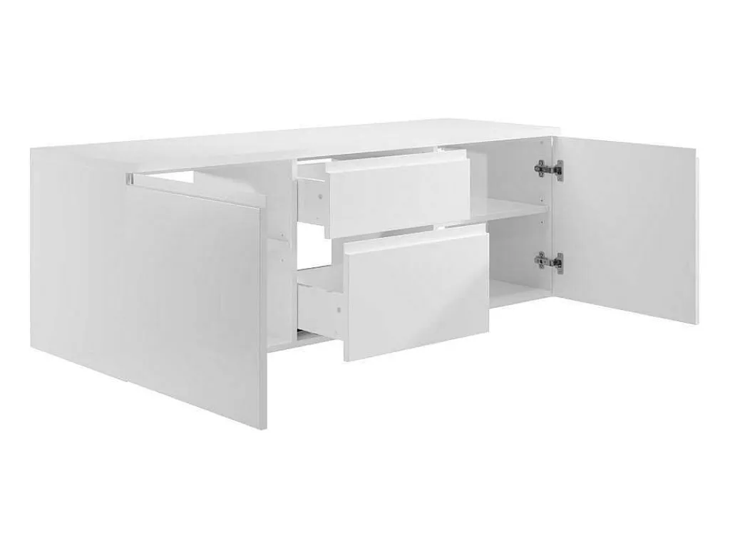 Hangmeubel Onder Wastafel - Wit - 150 Cm - Jimena Ii-Vente-unique