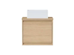 Hangmeubel Voor Badkamer Met Wastafel Om Erop Te Plaatsen - Eikenfineer - 60 Cm - Mesliva-Vente-unique Clearance