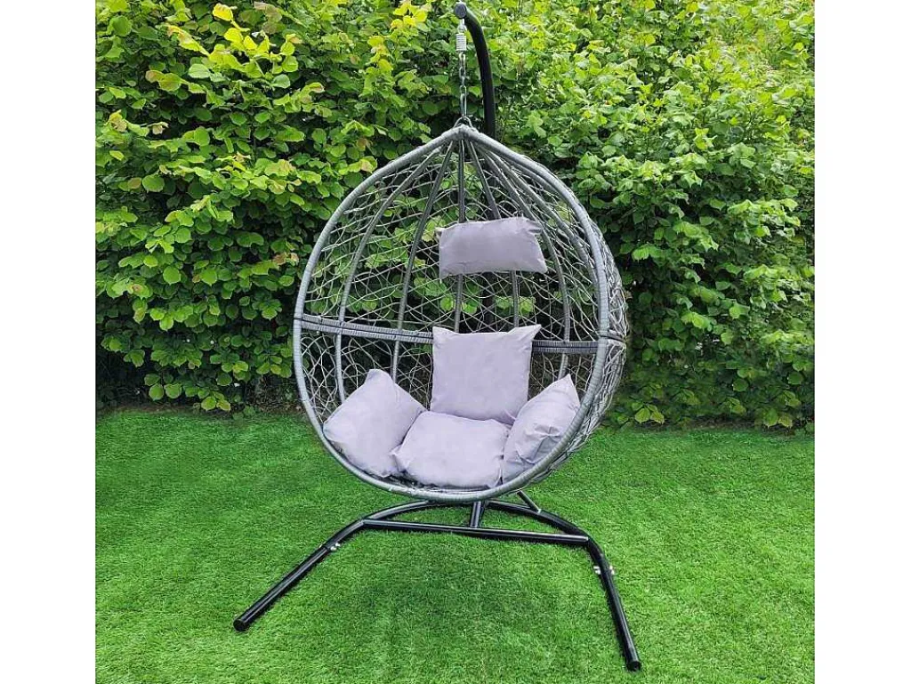 Hangstoel Egg Chair - Grijs - Max: 150 Kg-Monstershop New