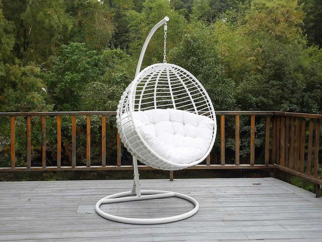 Hangstoel Van Gevlochten Hars - Wit - Bontoc-MYLIA New