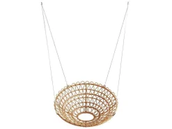 Hangstoel Van Gevlochten Hars - Rotaneffect Met Witte Kussen - Elioa-MYLIA Clearance