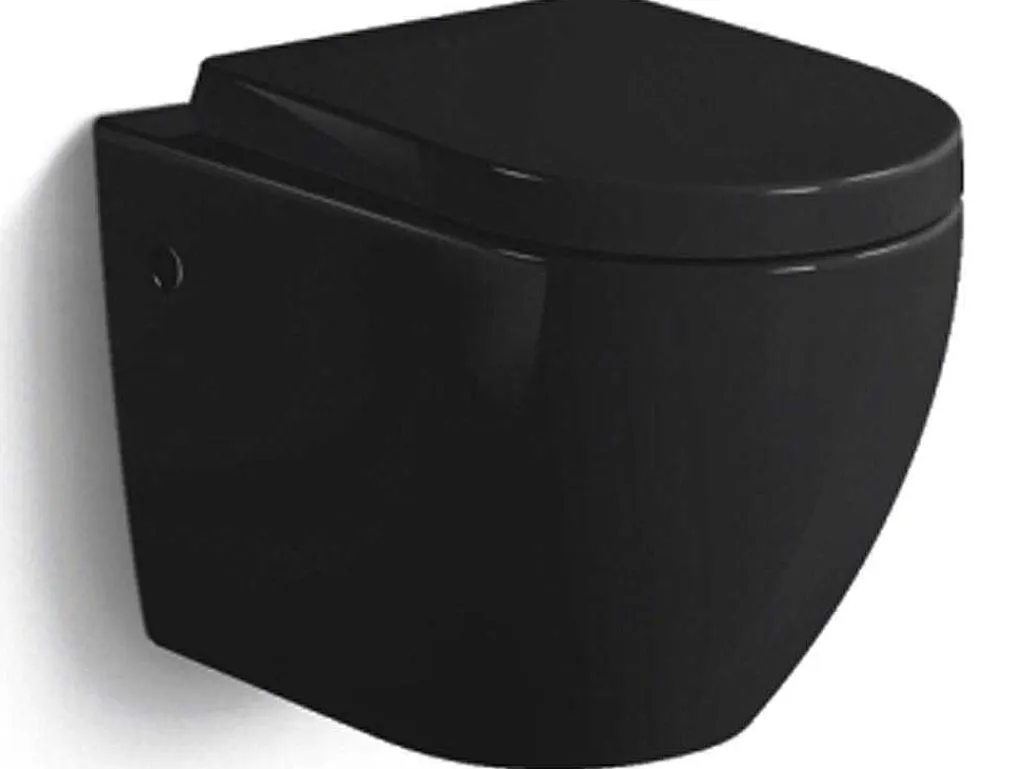 Hangtoilet Kenji - Zwart-Vente-unique Discount