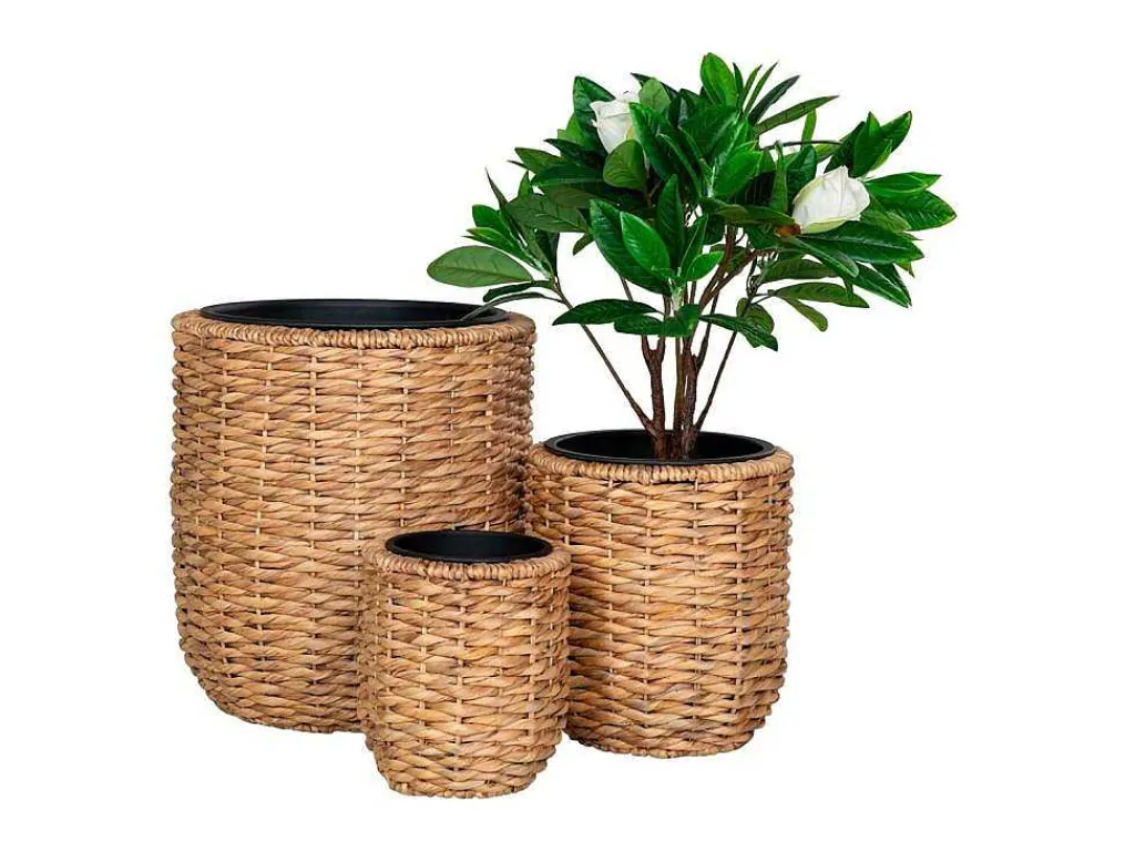 Hanoi Planten Schuilplaatsen Set Van 3 Stuks. Buitenshuis Naturel.-Vente-unique Best