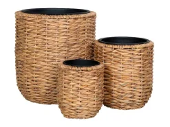 Hanoi Planten Schuilplaatsen Set Van 3 Stuks. Buitenshuis Naturel.-Vente-unique Best