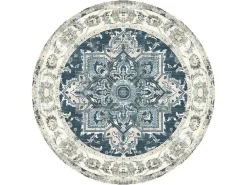 Havana Vloerkleed O200 Cm Blauw.-House Nordic Clearance