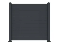 Hek, H182 X L188,6 Cm In Donkergrijs Aluminium - Otavio-EXPERTLAND Outlet
