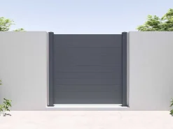 Hek, H182 X L188,6 Cm In Donkergrijs Aluminium - Otavio-EXPERTLAND Outlet