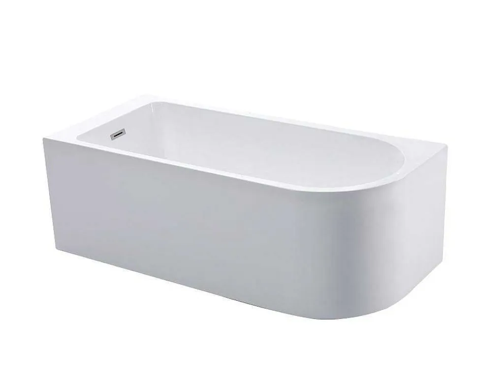 Hoekbad - 201 Liter - 150 X 75 X 58 Cm - Wit - Linkse Hoek - Anika-Shower & Design