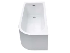 Hoekbad - 201 Liter - 150 X 75 X 58 Cm - Wit - Linkse Hoek - Anika-Shower & Design
