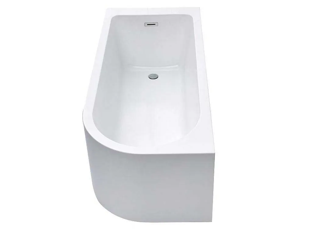 Hoekbad - 201 Liter - 150 X 75 X 58 Cm - Wit - Linkse Hoek - Anika-Shower & Design