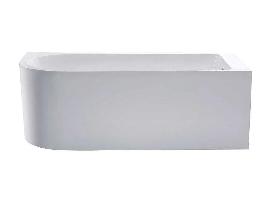 Hoekbad - 201 Liter - 150 X 75 X 58 Cm - Wit - Rechtse Hoek - Anika-Shower & Design Outlet