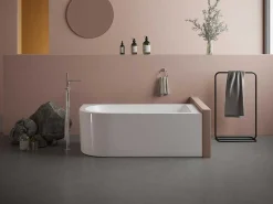 Hoekbad - 201 Liter - 150 X 75 X 58 Cm - Wit - Rechtse Hoek - Anika-Shower & Design Outlet