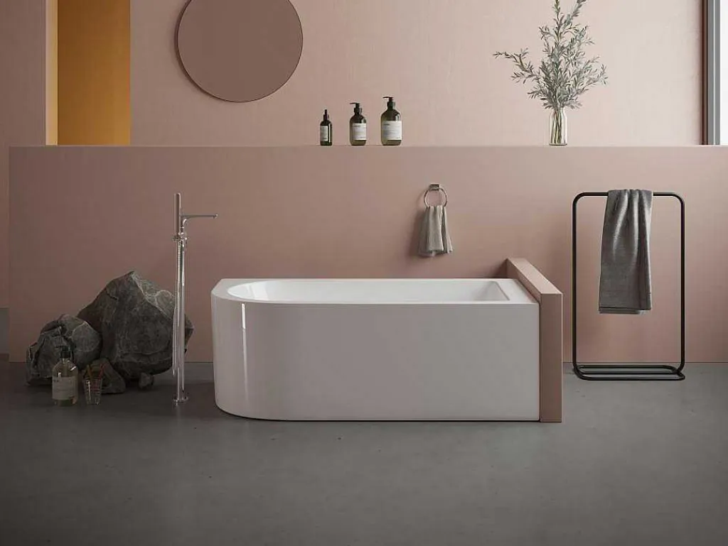 Hoekbad - 201 Liter - 150 X 75 X 58 Cm - Wit - Rechtse Hoek - Anika-Shower & Design Outlet