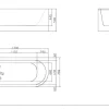 Hoekbad - 240L - 170 X 75 X 58 Cm - Linkse Hoek - Anika-Shower & Design Hot