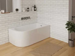 Hoekbad - 240L - 170 X 75 X 58 Cm - Rechtse Hoek - Anika-Shower & Design Discount