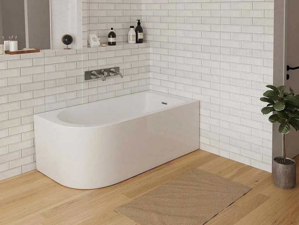 Hoekbad - 240L - 170 X 75 X 58 Cm - Rechtse Hoek - Anika-Shower & Design Discount