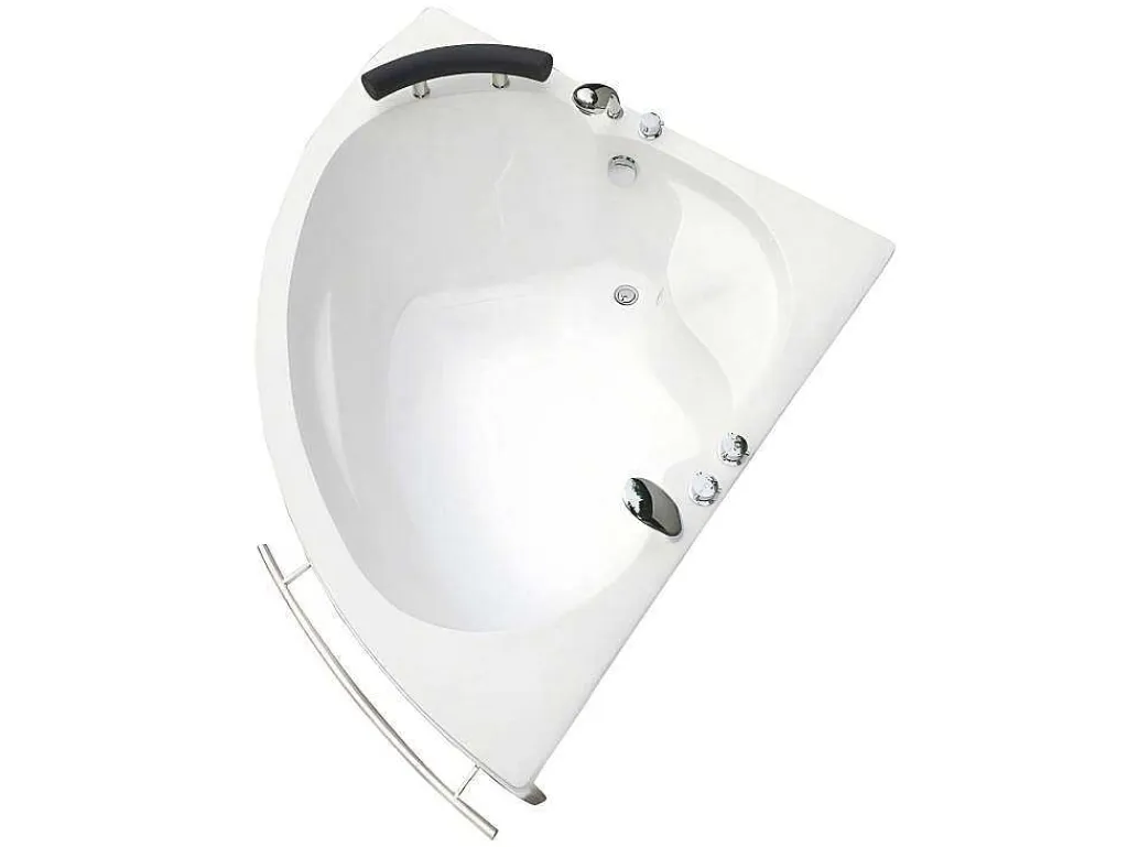 Hoekbad Met Kraan Navona - 263 L - 135 X 135 X H54 Cm-Shower & Design Hot