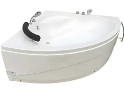 Hoekbad Met Kraan Navona - 263 L - 135 X 135 X H54 Cm-Shower & Design Hot