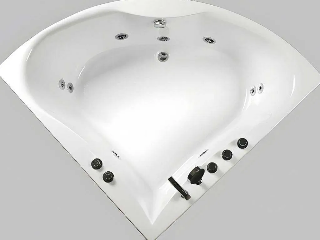 Hoekbadkuip Agyness - 263L - 135 X 135 X H57 Cm-Shower & Design Sale