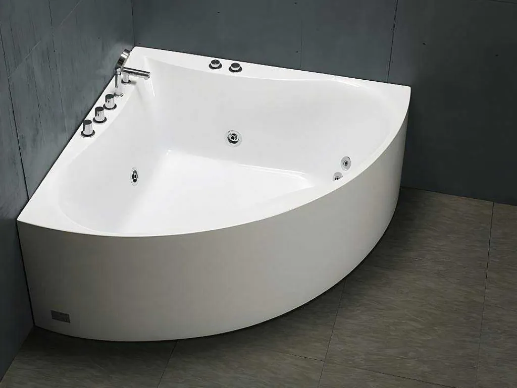 Hoekbadkuip Agyness - 263L - 135 X 135 X H57 Cm-Shower & Design Sale