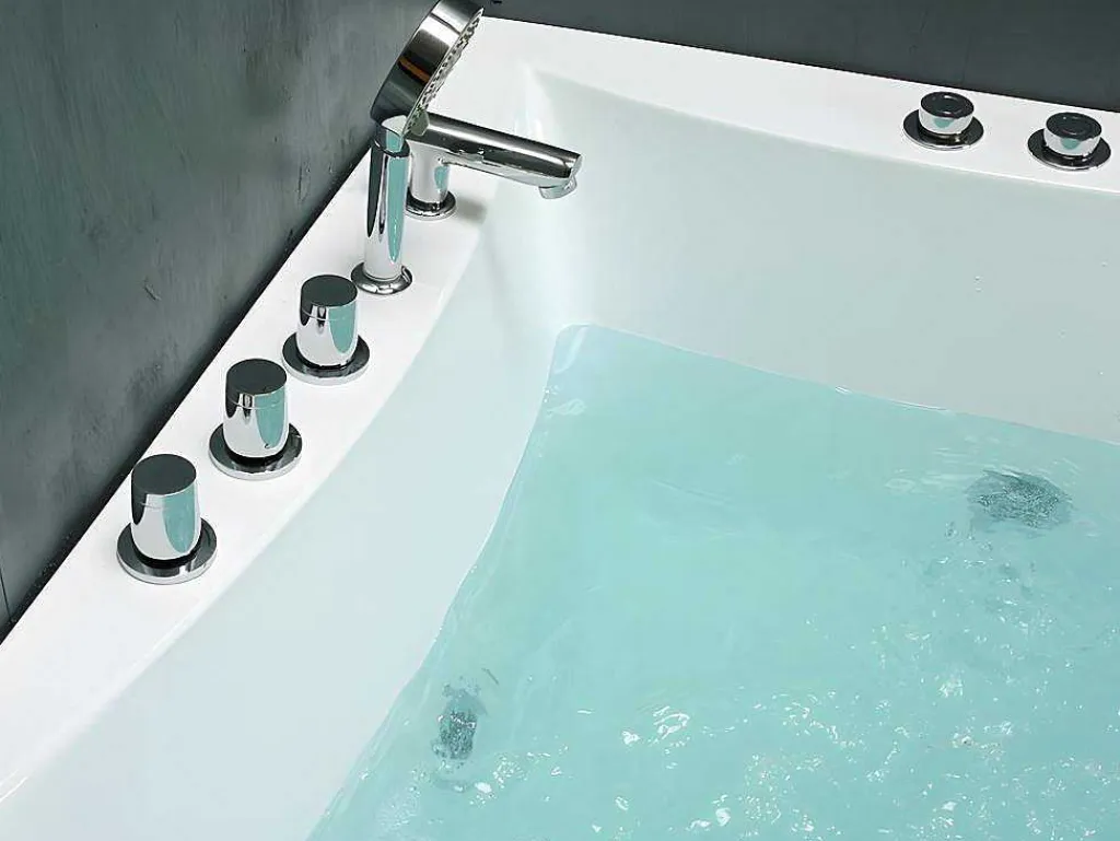 Hoekbadkuip Agyness - 263L - 135 X 135 X H57 Cm-Shower & Design Sale