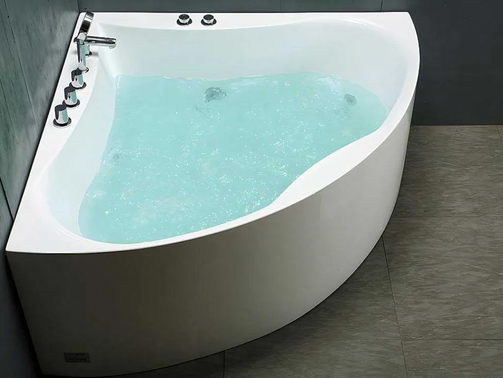 Hoekbadkuip Agyness - 263L - 135 X 135 X H57 Cm-Shower & Design Sale