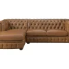 Hoekbank Chesterfield Brenton 100% Buffelleer - Hoek Links - Vintage Caramel-LINEA SOFA Best