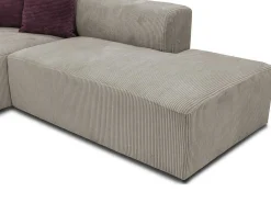 Hoekbank Met Hoek Links Van Grijs Ribfluweel Janao-Vente-unique New