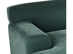 Hoekbank Met Hoek Links Van Blauw Velours Otrano-Vente-unique Clearance