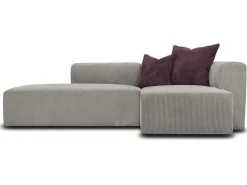 Hoekbank Met Hoek Rechts Van Grijs Ribfluweel Janao-Vente-unique Best