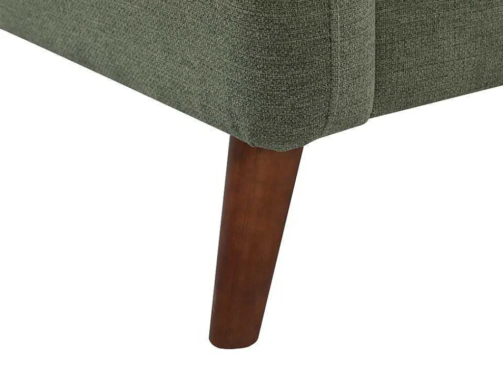 Hoekbank Met Hoek Rechts Van Groene Stof Totora-Vente-unique Discount