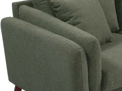 Hoekbank Met Hoek Rechts Van Groene Stof Totora-Vente-unique Discount