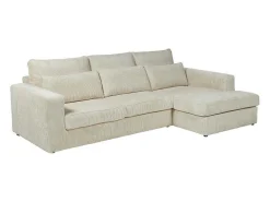 Hoekbank Mondovi Van Ribfluweel - Beige - Hoek Rechts-Vente-unique Best