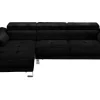 Hoekbank Van Hoogwaardig Leer Excelsior Ii - Zwart - Hoek Links-LINEA SOFA Clearance