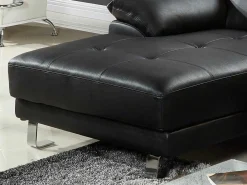 Hoekbank Van Hoogwaardig Leer Excelsior Ii - Zwart - Hoek Links-LINEA SOFA Clearance