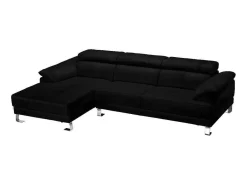 Hoekbank Van Hoogwaardig Leer Excelsior Ii - Zwart - Hoek Links-LINEA SOFA Clearance