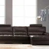 Hoekbank Van Leer Metropolitan Ii - Bruin - Hoek Rechts-LINEA SOFA Hot