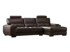 Hoekbank Van Leer Metropolitan Ii - Bruin - Hoek Rechts-LINEA SOFA Hot