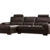 Hoekbank Van Leer Metropolitan Ii - Bruin - Hoek Links-LINEA SOFA Best