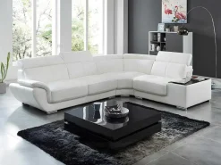 Hoekbank Van Leer Nahia - Wit - Hoek Rechts-LINEA SOFA