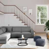 Hoekbank Van Ribfluweel Mondovi - Grijs - Hoek Links-Vente-unique New