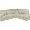 Hoekbank Van Ribfluweel Mondovi - Beige - Hoek Rechts-Vente-unique Clearance